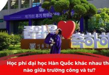Học phí đại học Hàn Quốc khác nhau thế nào giữa trường công và tư?
