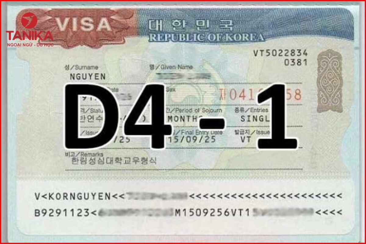 Tổng quan về visa D4-1 và D2-1