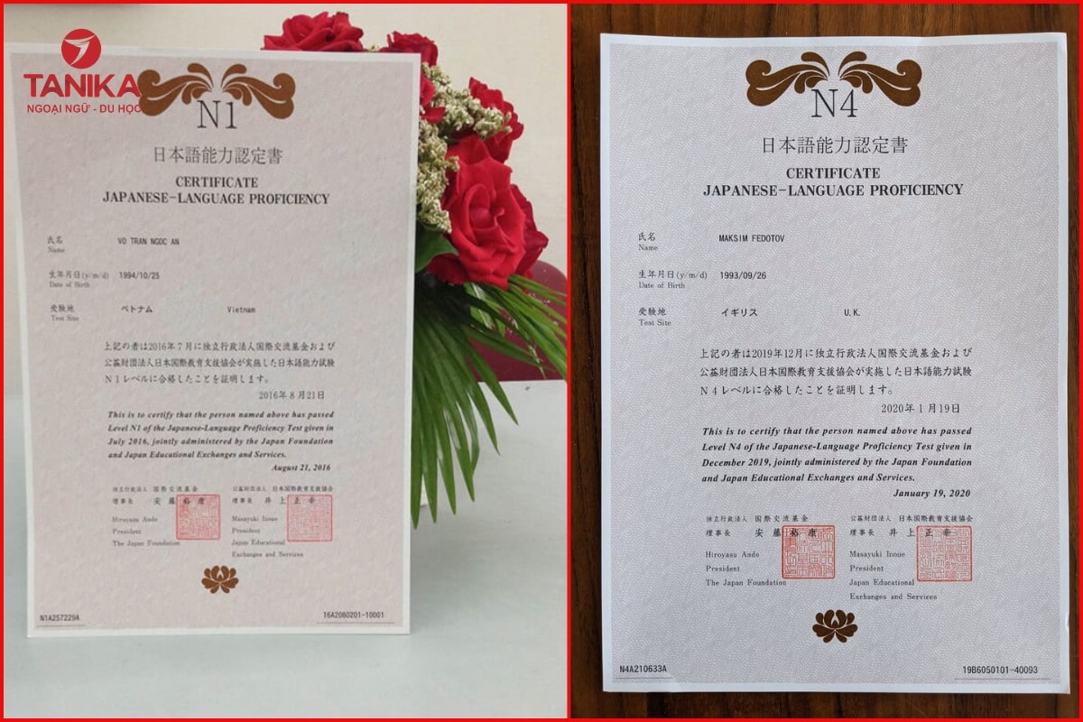 Các cấp độ trong chứng chỉ JLPT
